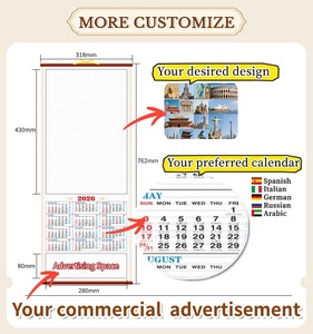 2026 Lịch Mẫu Năm Mới Tùy Chỉnh Trung Quốc Tường <span class=keywords><strong>Scroll</strong></span> Lịch Bán Buôn Trung Quốc Lịch Cho Năm Mới - Product Image 3