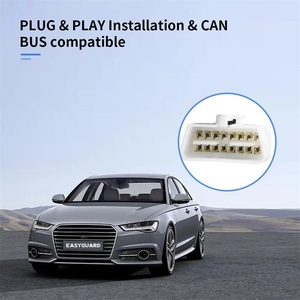 EASYGUARD ชุดอุปกรณ์เตือนภัยในรถยนต์,ชุดปุ่มกดสตาร์ทรถสำหรับ Audi A3 13-19,Q2 18-19 PKE กุญแจอัจฉริยะ LCD รีโมทคอนโทรล - Product Image 3