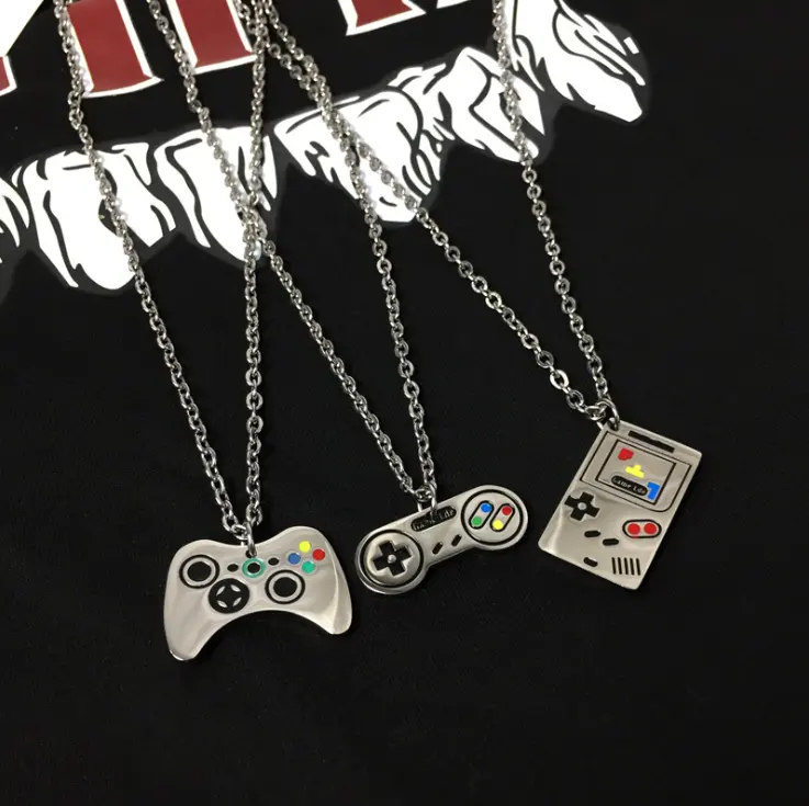 Hip Hop Arrival Creative Jewelry Video Game Controller Necklace Pendant chain Gaming jewelry game controller Necklace