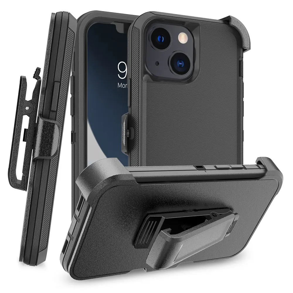 Honatop 360 sarung ponsel, pelindung penuh tugas berat tahan guncangan klip sabuk untuk Samsung Galaxy S23 PLUS S24 Ultra