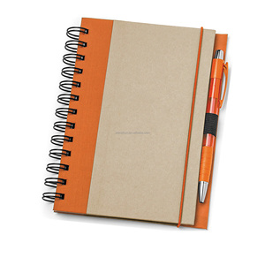 Cuaderno de notas de papel Kraft en blanco a granel barato personalizado con bolígrafo y nota adhesiva - Product Image 3