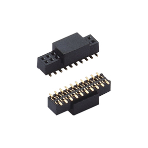 Soulin 2.54mm Pitch Female Header 2*10P Straight U <strong>Type</strong> H8.5 PC3.0 PA6T Shenzhen Factory Black <strong>PCB</strong> 20 Pin Female Header - Product Image 2