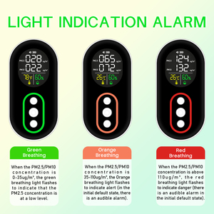 เครื่องตรวจจับ PM2.5 4 in 1แบบพกพาเซ็นเซอร์ PM10เครื่องวัดอนุภาคอากาศเครื่องตรวจจับฝุ่นสำหรับการตั้งแคมป์ - Product Image 6