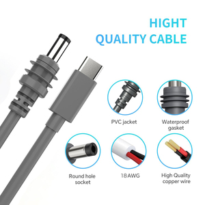 Starlink สายเคเบิลมินิ DC ส่งตรงไปยัง USB C สำหรับ PD โปรโตคอลเสาอากาศ DC สายไฟสำหรับพาวเวอร์แบงค์100W PD - Product Image 4