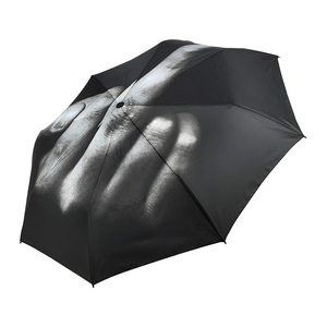 热销设计师中指图案雨伞3折叠伞 - Product Image 2