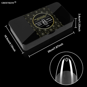 600個入り1ボックスネイルアートセミマットチップ12サイズ9スタイル利用可能フルカバーネイルチップ - Product Image 5