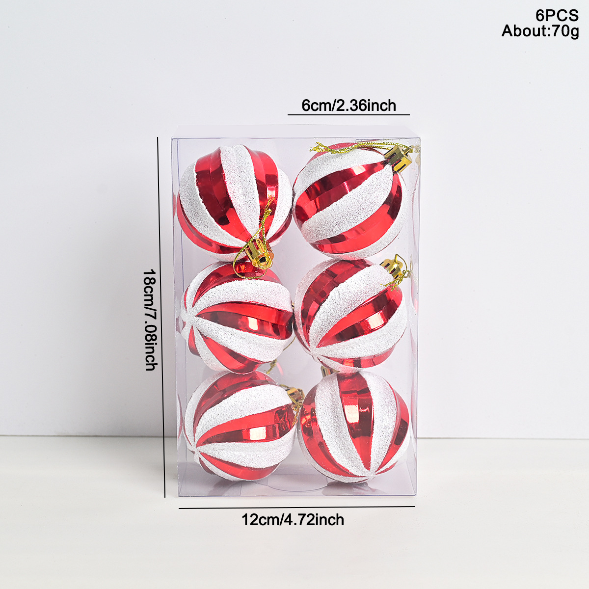 6-6ชิ้น-ลูกบอลหอยทากสั้นวาดด้วยมือ-สีแดง