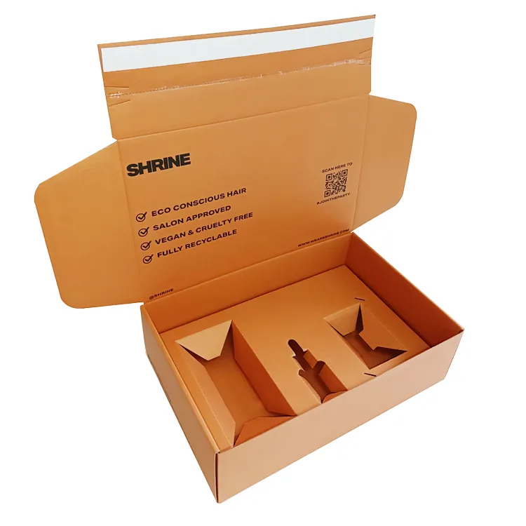 Embalagem personalizada do produto da caixa de transporte do laranja do preço razoável conjuntos de maquiagem personalizada caixa de cosméticos