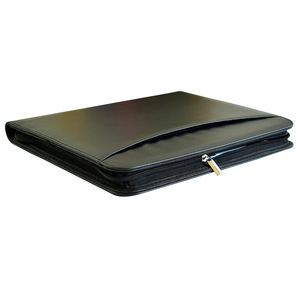 Factory Custom <strong>A4</strong> PU Leather Zipper File <strong>Folder</strong> Multi-Function <strong>Notepad</strong> Business Office Meeting Clip for Documents and Ipad