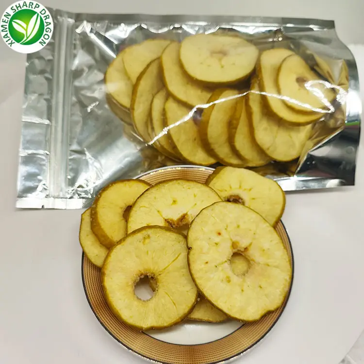 ชิปแอปเปิ้ลทอดแบบสุญญากาศขนมผักและผลไม้กรอบแบบกินได้ทำจากธรรมชาติ