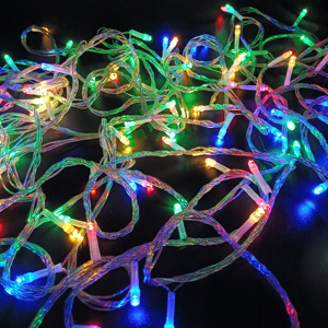 Fuente de fábrica 220V 100 Luz LED 10M Cable transparente 8 Decoración de Navidad funcional Cadena de luces con conector 110V - Product Image 5