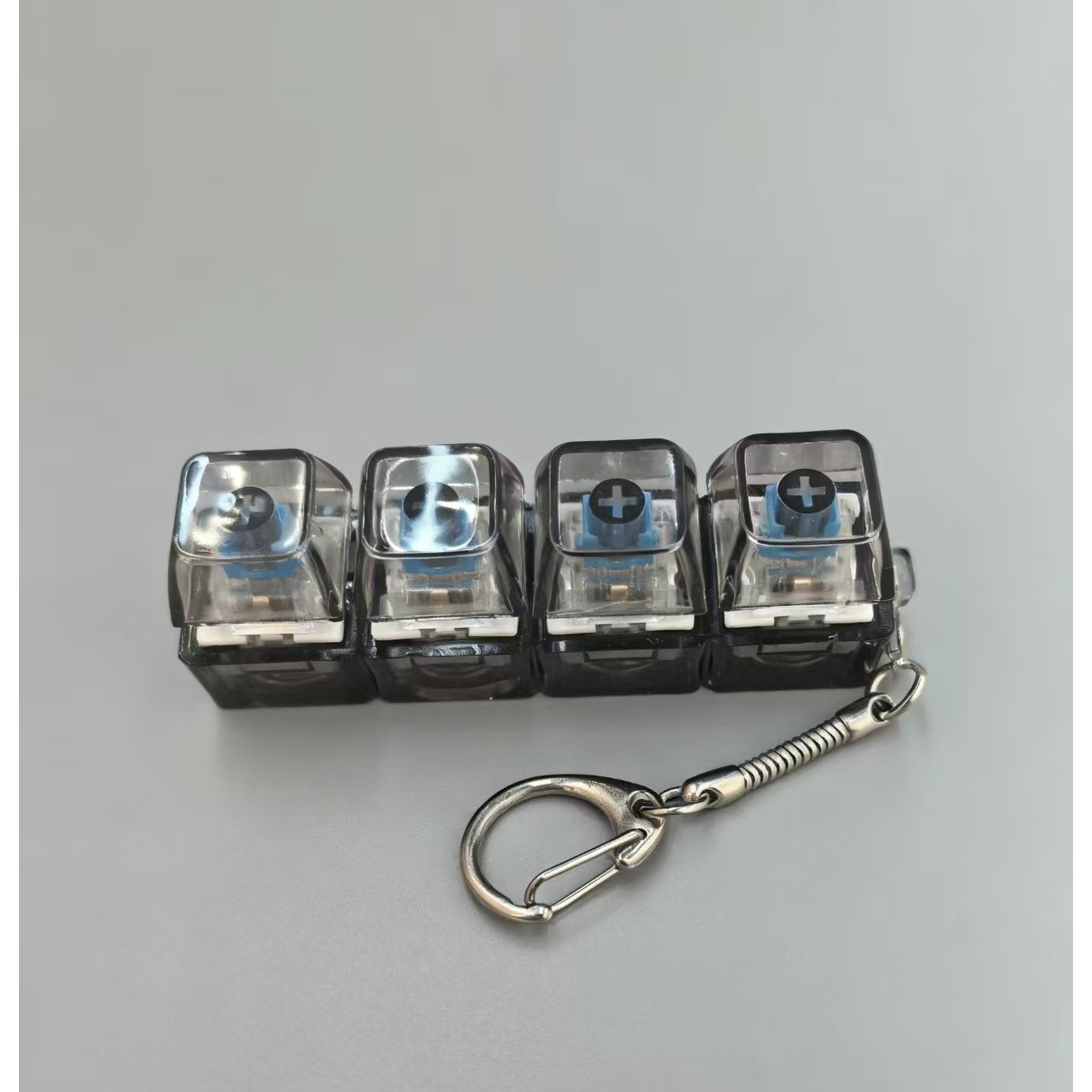Black transparent base and black transparent keycaps