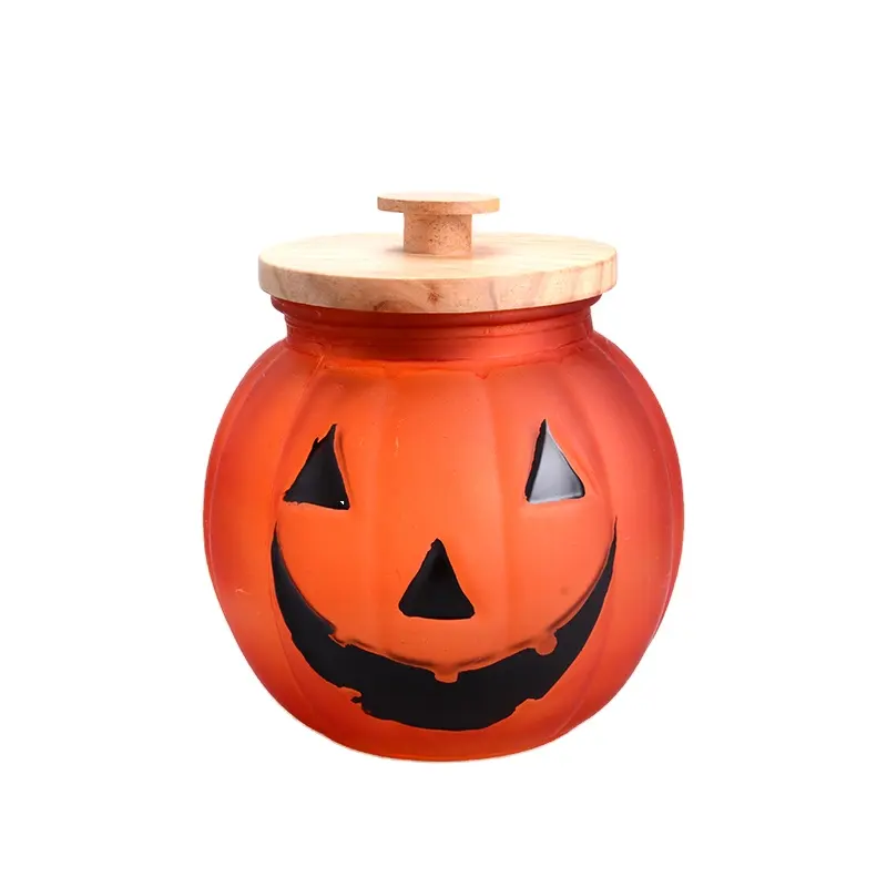 Contenitore decorativo per barattolo di caramelle a forma di zucca di Halloween per decorazioni per la casa, tavoli per feste o matrimoni