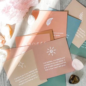 LABON Custom Size Design Self Phrases Relaxation Positive Affirmation Cards Deck With Box