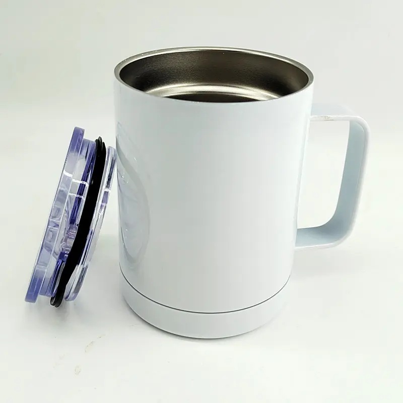 Bicchiere da sublimazione per tazza da caffè fornito in magazzino usa tazze da 12 once in acciaio inossidabile con manico