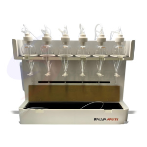 ED6 PLUS: estrattore liquido-liquido a 6 unità completamente automatico per test di qualità dell'acqua da laboratorio (fenoli, tensioattivi, antiparassitari)