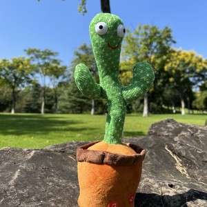 毛绒植物音乐软毛绒跳舞仙人掌玩具重复你说的唱歌跳舞说话录音仙人掌