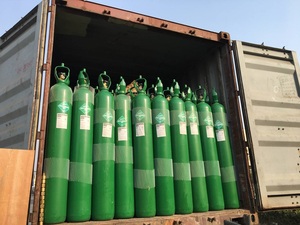 直供工厂6.7L/10L/13.4l/40L/50l医疗设备和带阀的空钢氧气瓶用于救护车 - Product Image 6
