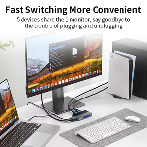 8K 60HZ C型HDMI开关HDMI USB C 5x1 3 HDMI 2 usb-c输入1输出迅雷4 HDMI2.1笔记本电脑视频切换器 - Product Image 3