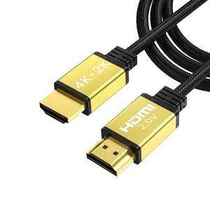 Hdmi כבל עם <span class=keywords><strong>3d</strong></span> HD במהירות גבוהה 18gbps hdmi 4k 60hz ברזולוציה שחור pvc שקית נייר 4k נחושת חוט דפוס מודל צמה YL-H030