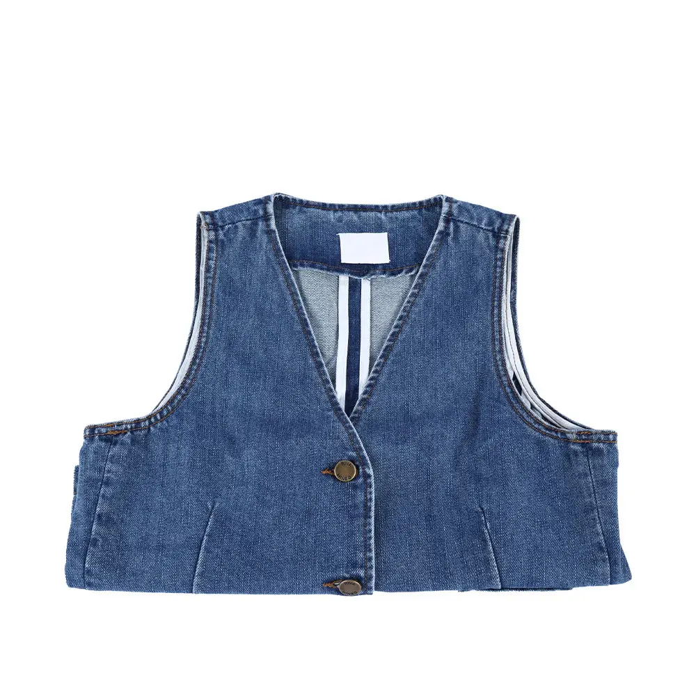 Haute qualité décontracté mode gilet femmes Denim hauts femmes gilets et gilets Denim gilet