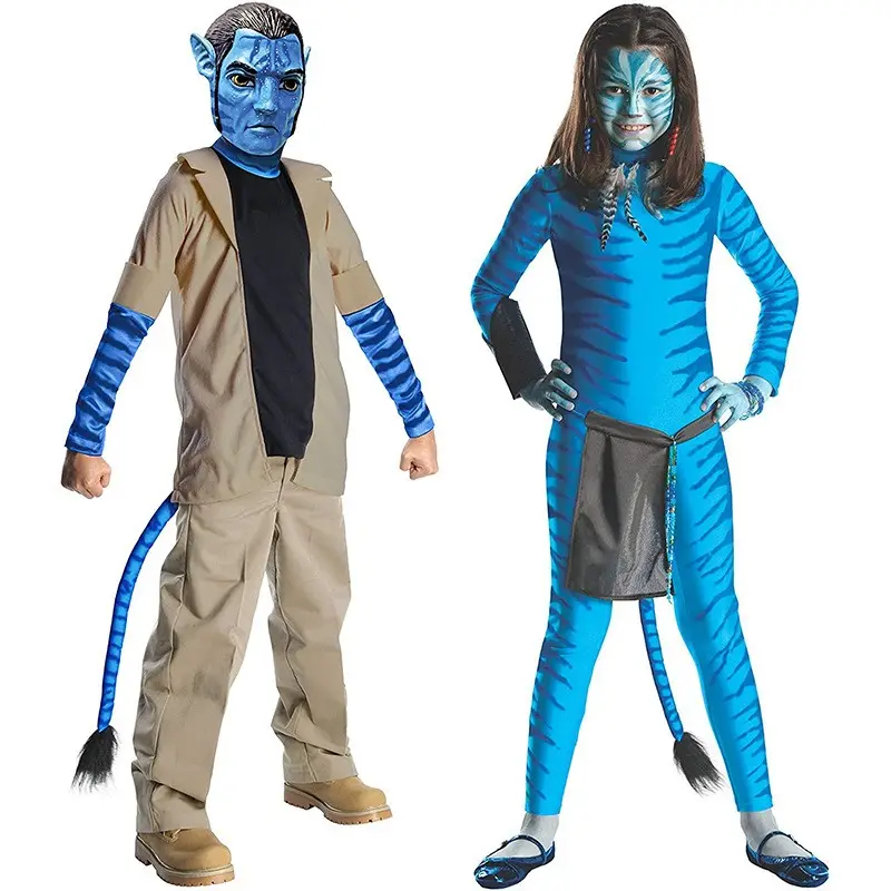 Purim disfraz de Halloween niños niñas juego de rol niños Avatar Cosplay disfraces Jake Sully Neytiri mono niños monos