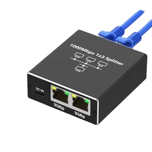 Stackable Gigabit 1 to 3 Ethernet <strong>Network</strong> Splitter RJ45 LAN <strong>Adapter</strong> with USB Internet Connection Extender <strong>Network</strong> Switches - Product Image 1