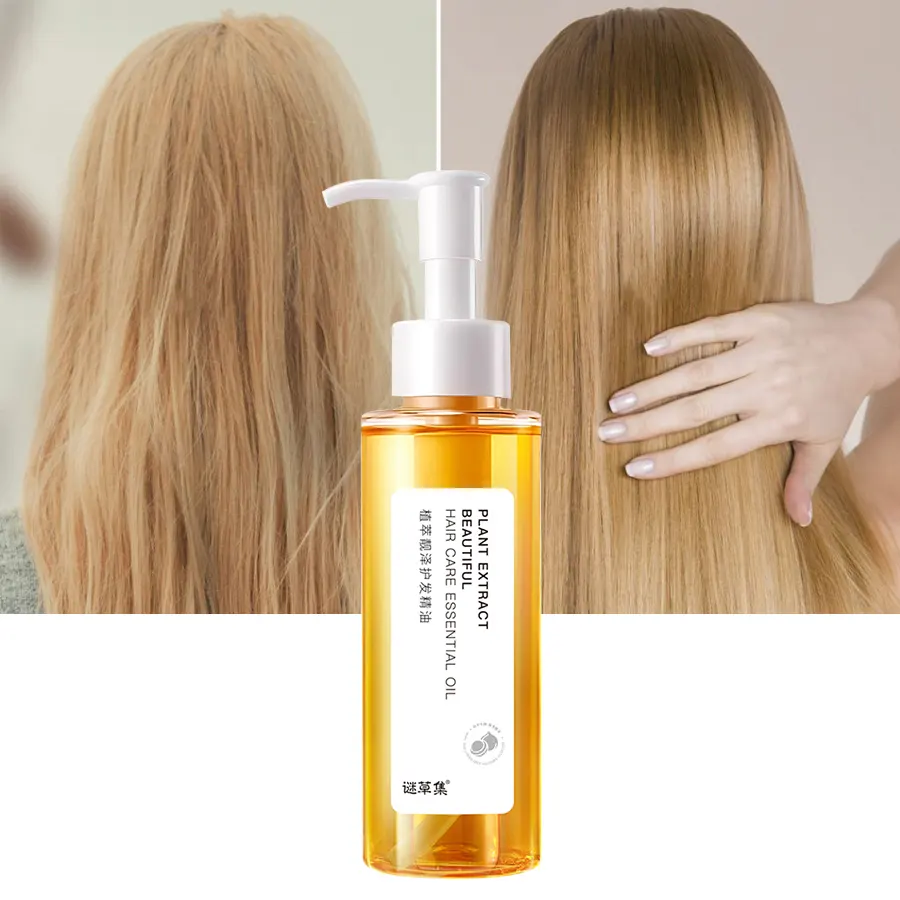 Private Label Herbal Hair Oil Sleek & Shine Anti-Frizz Argan Oil Hair Serum For Frizzy Dry Hair