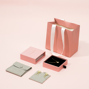 Роскошный небольшой бумажный ящик с логотипом на заказ, ювелирные изделия, браслет, серьги, ожерелье, коробка для упаковки ювелирных изделий - Product Image 5