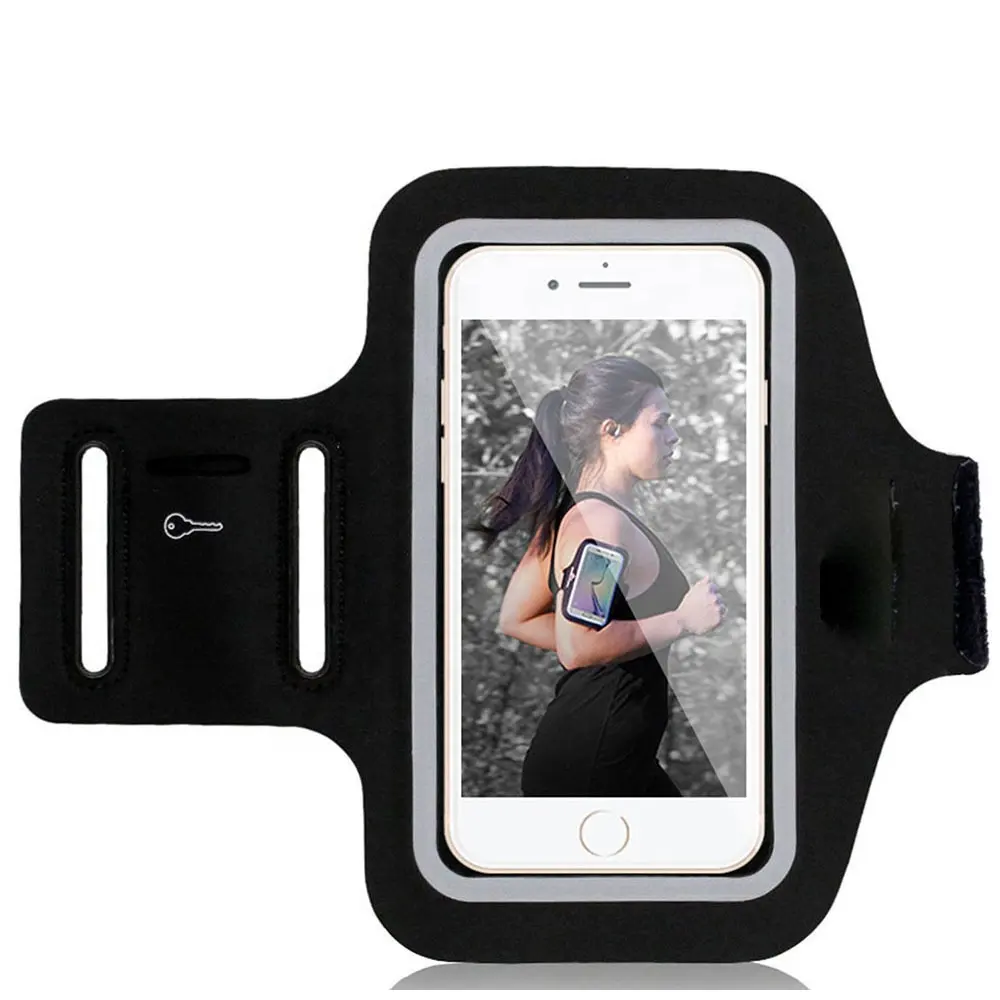 Cinto de braço de celular esportivo, cinto protetor de logotipo de design unissex na moda, com proteção e salva o braço do telefone inteligente
