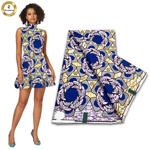 Best Sale African Veritable <strong>Java</strong> Block Print Soft Wax Fabric Real Wax for Women Wedding Dress - Product Image 3