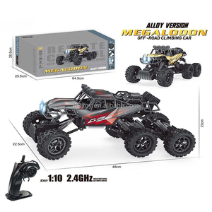 6 tekerlekler 1:10 Rc 1/10 ölçekli alaşım modelleri arabalar 4WD 2.4G Off Road tırmanma araba uzaktan kumanda hobi vücut kamyon Rc paletli kamyon - Product Image 6