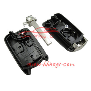 Opel Corsa <strong>Astra</strong> 2 Button Remote Control Folding <strong>Key</strong> With an Uncut HU100 <strong>Key</strong> Blade Shell case With logo - Product Image 4