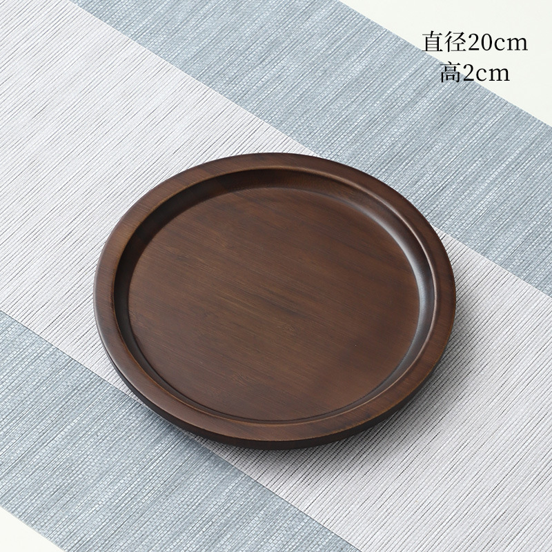 116 20*20*2 Walnut-colored round engraved plate