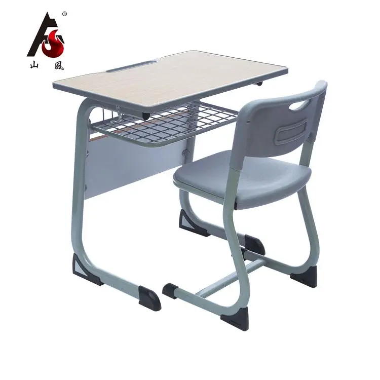Shanfeng mesa de sala de aula e cadeira, metal plástico de madeira estudante mesa única e cadeira