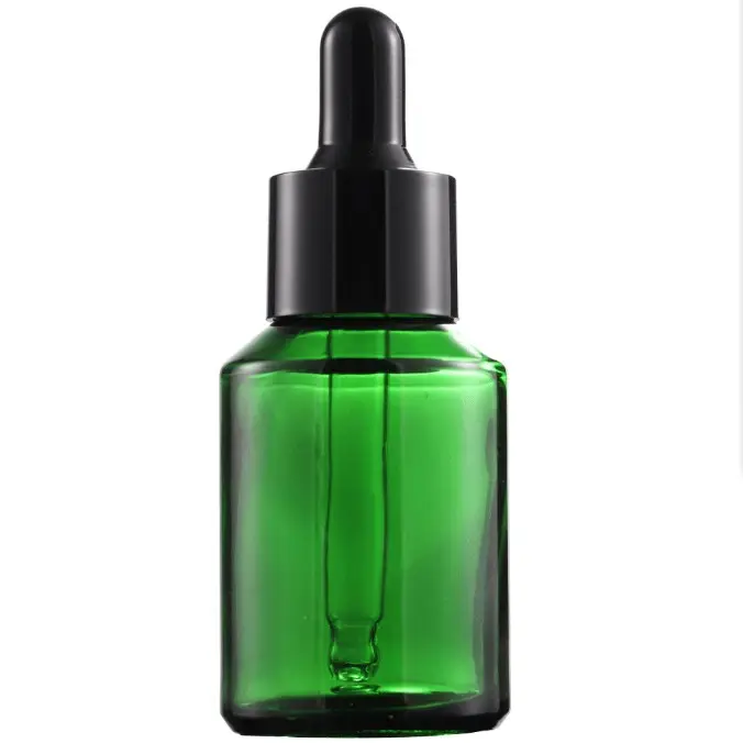 Emballage cosmétique 30ml 60ml bouteille compte-gouttes en verre à épaule oblique vide flacon compte-gouttes d'huile flacon avec compte-gouttes noir