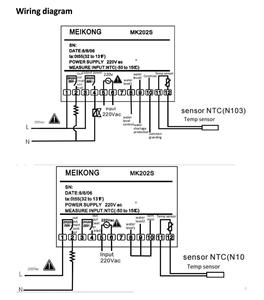 Función de entrada del controlador de temperatura para refrigeración y calefacción Termostato de 220V - Product Image 5