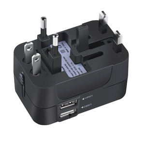 ปลั๊กอเนกประสงค์อเนกประสงค์7-in-1แบบ all-in-1ที่ชาร์จ USB สองพอร์ตรองรับมาตรฐาน UK EU US Aus สำหรับกล้อง - Product Image 4