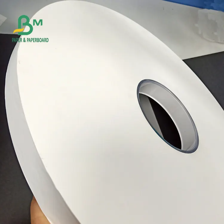 Moisture-proof Length 5000m Width 26mm 27mm White Color 28gsm Straw Wrapping Paper Jumbo Roll