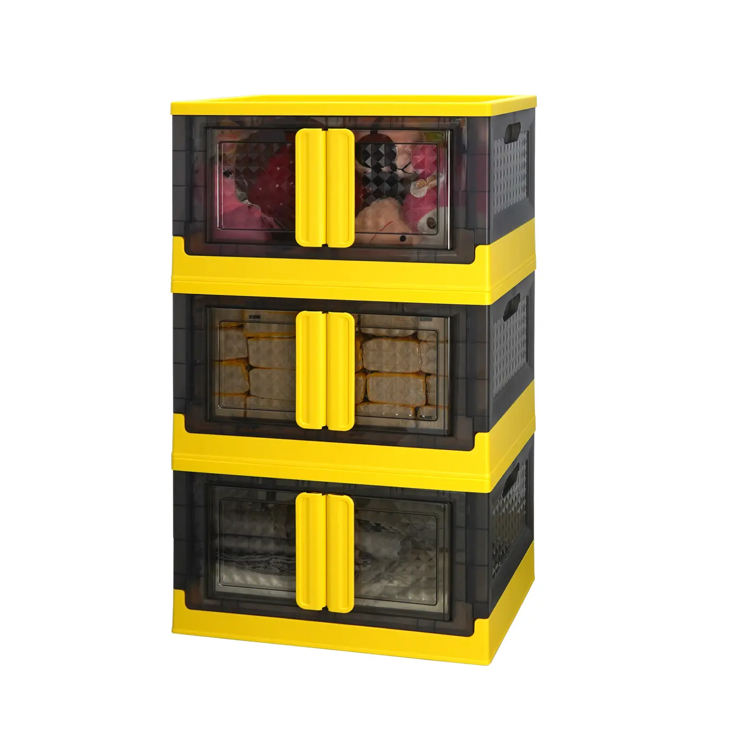 Новый Дизайн Пластиковый Органайзер складываемый контейнер с крышками складной ящик для хранения с колесами контейнер с колесами