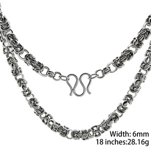6MMユニセックスインペリアルチェーン925スターリングシルバー金メッキかわいいスタイルと数字の形/パターンジュエリー - Product Image 3