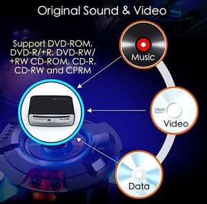 便携式外部USB通用CD DVD播放器，适用于汽车，笔记本电脑，台式机，电视，Mac，计算机，即插即用批发价 - Product Image 6