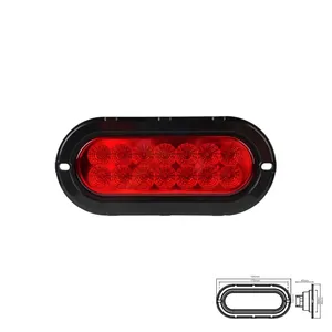 <strong>12v</strong> 24v <strong>Red</strong> 6 Inch <strong>Led</strong> Round Turn Stop Back up Lights Truck Bus <strong>Led</strong> Tail Light Truck Lighting Systems - Product Image 4