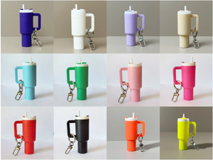 Çin RTS Mini Tumbler anahtarlık Chapstick tutucu Charm bar Tumbler Tumbler Mini fincan anahtarlık Fit UV DTF sarar - Product Image 4