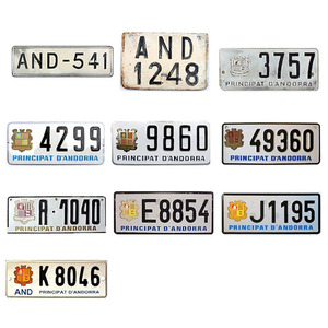 License Plates of Andorra Custom Embossed Blank Sublimation Car Aluminum License Plates - Product Image 2