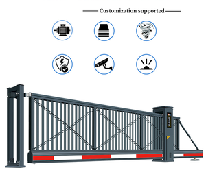Tự động có thể thu vào Hợp kim nhôm điện đường lái xe rào cản an ninh có thể gập lại cửa trượt cho nhà ở công nghiệp biệt thự - Product Image 1