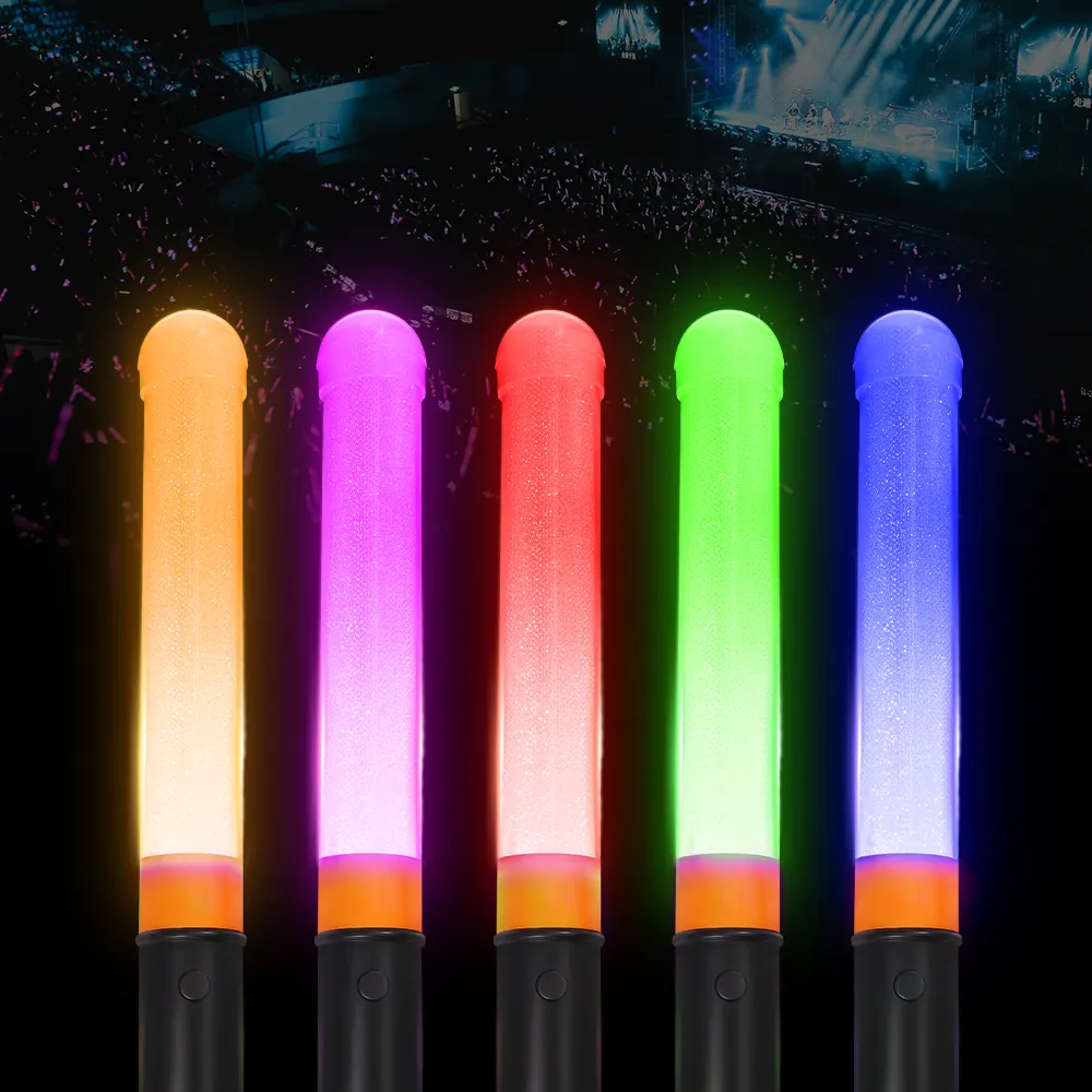 RGB LED Stick Rechargeable Flashlight Necessities Light Up Man Costume Necklaces Gloves Rave Blackpink Lightstick