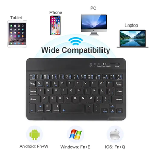 Recargable Mute Mini Bt Teclado inalámbrico Ratón Set Ultrafino Phablet Computadora portátil Mini teclado ergonómico - Product Image 2