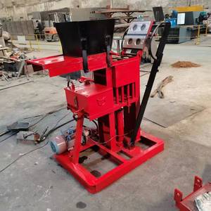 Manuel hidrolik içi boş kil tuğla birbirine blok yapma makinesi dizel - Product Image 3