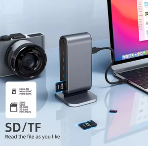 12-in-1 Smart verticale Docking Station 4K 30hz dual ad alta definizione USB computer di espansione Desktop portatile PD adattatore di alimentazione - Product Image 5